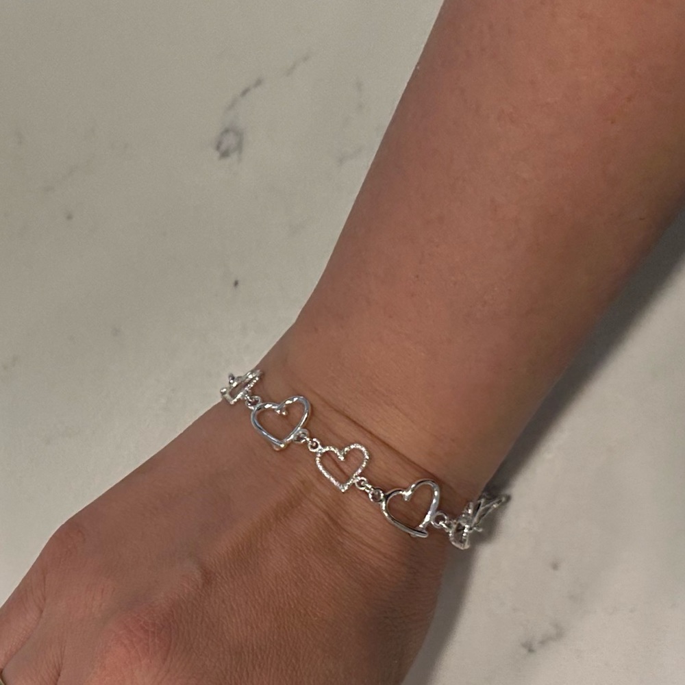 Heart Bracelet Sterling Silver